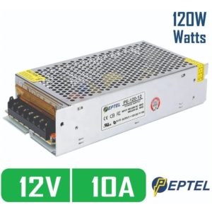  Fuente de alimentación de la transferencia de 12V 10A 120W DC  para la tira del LED, CCTV : Electrónica