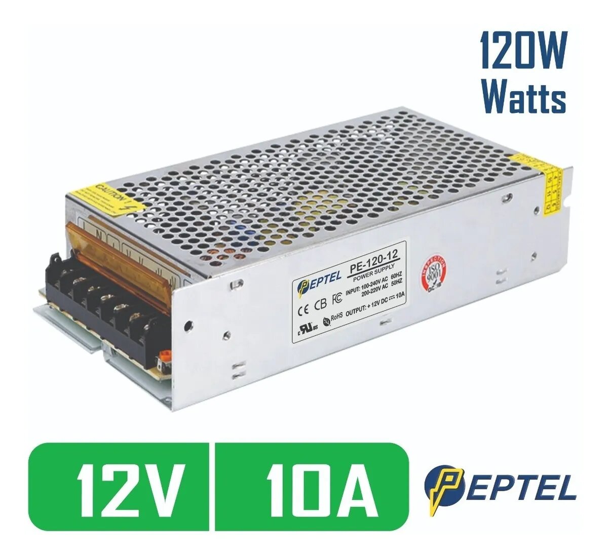 Fuente de poder switching 12V 10A 120W – Peptel