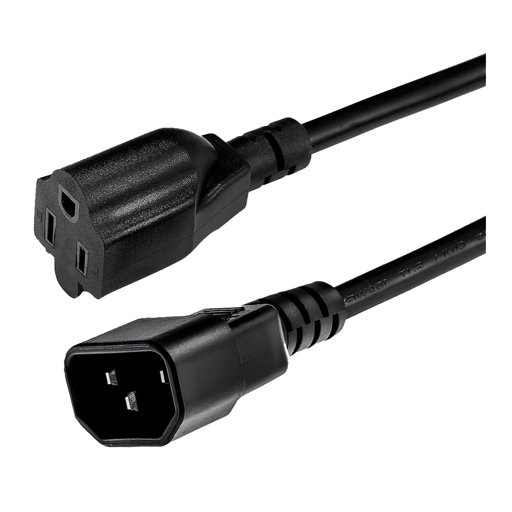 Cable Poder C14 a Nema 5-15R de 1.80 Metros – Peptel