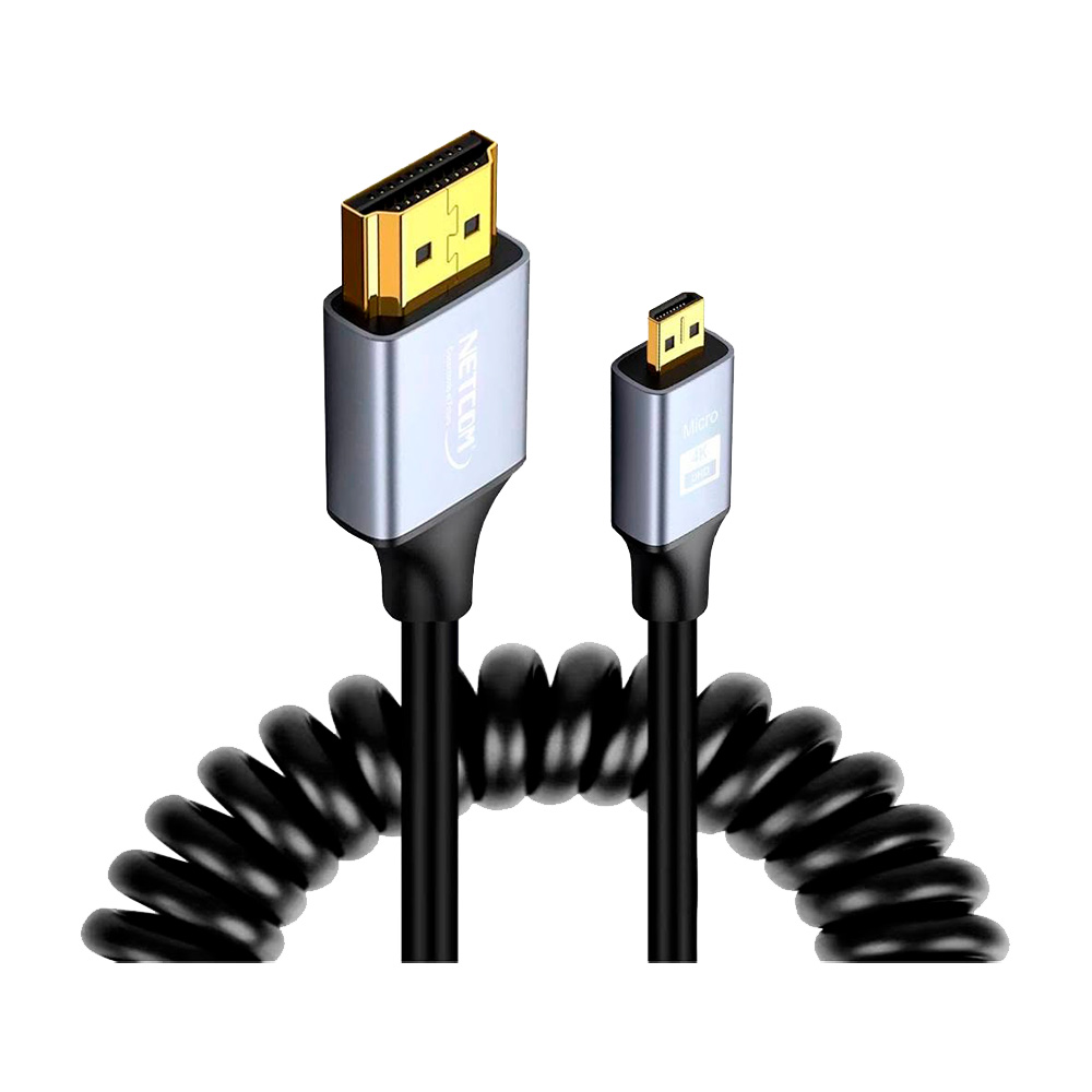 Cable Espiralado Micro HDMI a HDMI 1.5 Metros