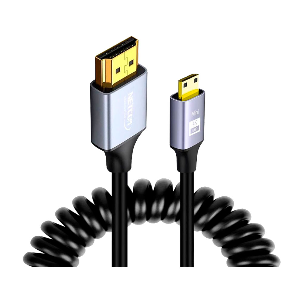 Cable Espiralado Mini HDMI a HDMI 1.50 metros