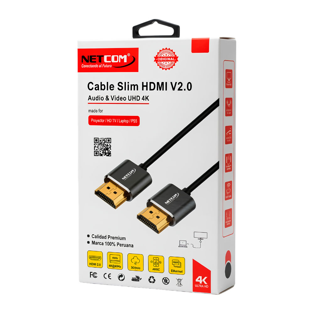Cable HDMI Slim 5 Metros 4K@60Hz V2.0
